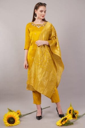 Women Forever Pure Silk Suit With Dupatta