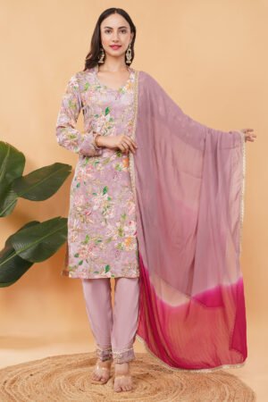 Women Forever Partywear Suit With Moti Work and Dual Tone Dupatta
